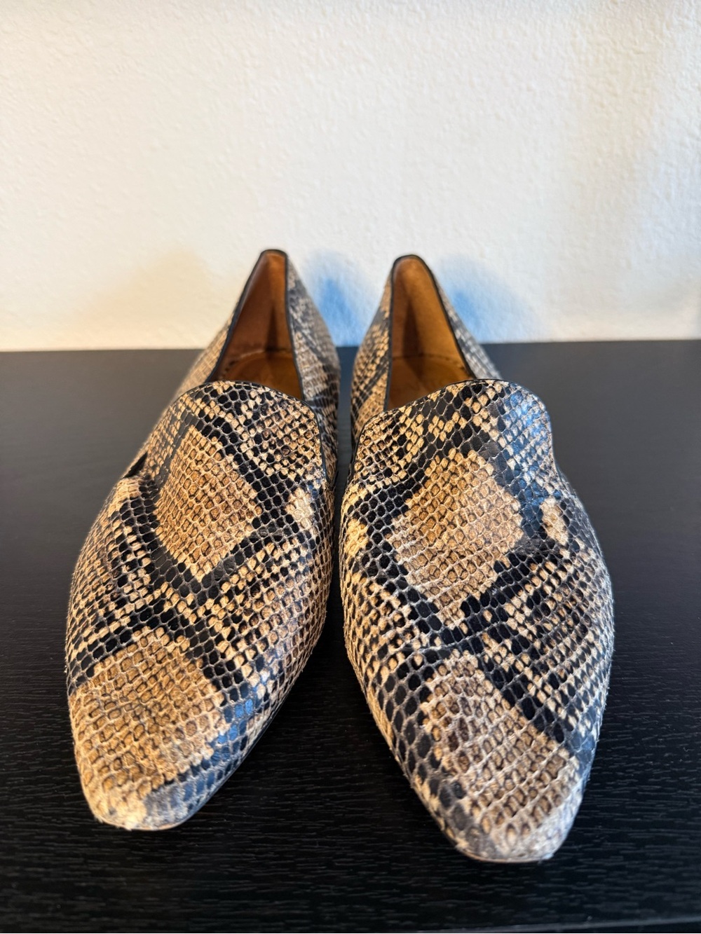 SARTO by Franco Sarto Snake Print Pointed Toe D’Orsay Flats Size 7.5